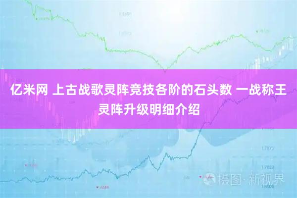 亿米网 上古战歌灵阵竞技各阶的石头数 一战称王灵阵升级明细介绍